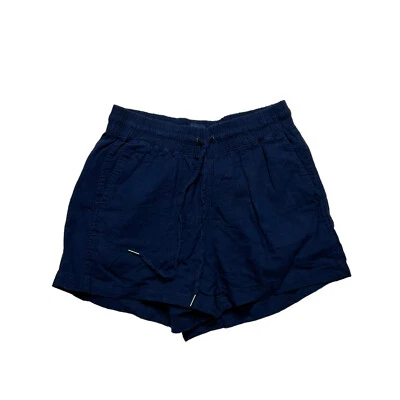 Шорты без застежек женские Gap из льняной смеси размер Small темно-синий шнурок - Изображение 1 из 4