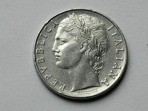 Italy 1965 R 100 LIRE with Roman god Apollo & Laurel Wreath Crown - Picture 1 of 2
