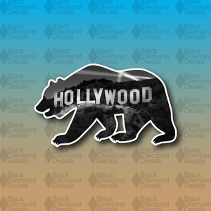 Hollywood Los Angeles Sign California State Bear 5" Custom Vinyl Decal Sticker - Bild 1 von 1