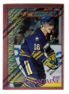 1995-96 Finest Base + Refractors #40 Pat LaFontaine BRONZE - Buffalo Sabres