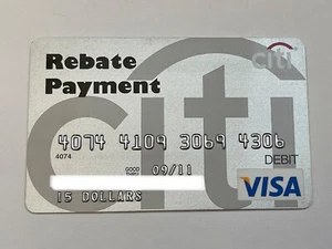 Citibank Rebate Payment Visa Debit Card Expired September 2011 Collectible - Picture 1 of 2