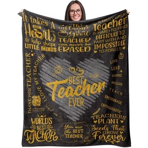 Teacher Gift Blanket 60"x50" Appreciation Throw for Christmas Birthday & More - Picture 1 of 7