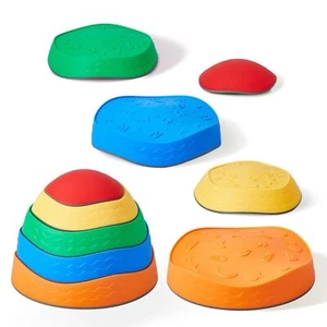 Kids Balance Stepping Stones Sensory Obstacle Course 5 PCS Outdoor Indoor - Picture 1 of 11