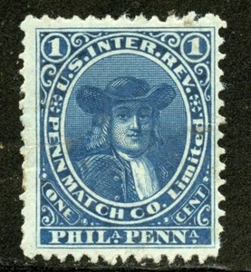 RO144d, Penn Match Co. match stamp. - Picture 1 of 2
