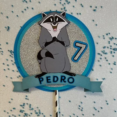 Cake topper torta personalizzabile Pedro party decorazioni compleanno realizzate - Immagine 1 di 4