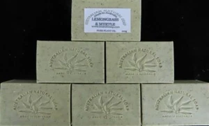 OZZY MADE NATURAL LEMONGRASS and MYRTLE SOAP BARS 12 x 200g FREE POSTAGE - Picture 1 of 3