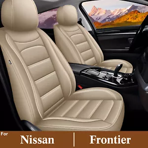 Front PU Leather Pad Car Seat Cover Protector 2PCS For Nissan Frontier 2011-2024 - Picture 1 of 6