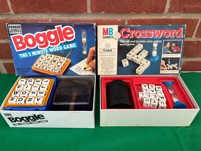 Bundle Job Lot BOGGLE & CROSSWORD Word Dice Game - Both Complete - Image 1 of 4