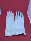 Vintage 1950s Ladies Gloves white Italian leather unlined size 5 6 wrist lengt