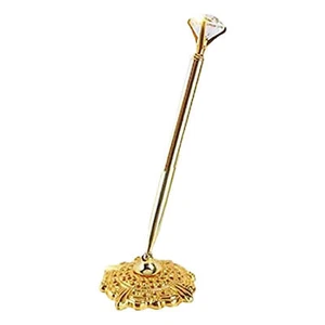 Metal Guest Book Signing Pen with Diamond Elegant with Holder for Wedding Event - Picture 1 of 8