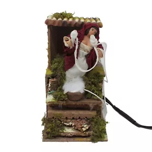 Pastore per Presepe in Movimento La Filatrice Statuina Terracotta 10 cm - Foto 1 di 7