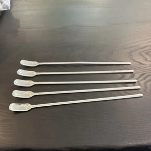 SOLID Spoon PADERNO STAINLESS Set Of 5 Long Ice tea Modern Design Sleek ShipFast - Picture 1 of 8