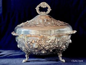 Grande Zuppiera Centrotavola Royal House Sheffield - Inghilterra Prima Metà 900 - Foto 1 di 11