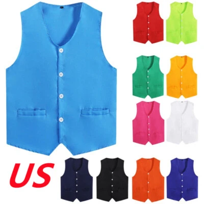 Unisex Adult Volunteer Activity Vest Button Work Wear Supermarket Uniforms - Image 1 of 4