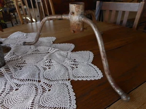 Silver Cast VINTAGE CHRISTMAS TREE STAND Retro Kitschy Family Traditions - Picture 1 of 11