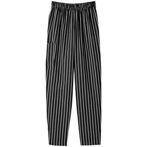 Five Star White Swan 18100 Unisex Pull-On Chef Pant Chalkstripe - S - Picture 1 of 1