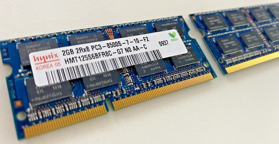 Original 2x2GB RAM 2Rx8 PC3-8500S-07-10-F2 HYNIX for APPLE iMac 21,5“ (A1311) - Immagine 1 di 2