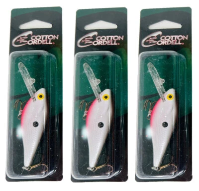 Algodón Cordell CC Shad - Perla Negro Espalda Garganta Roja (Lote de 3) Nuevo en Paquete L8 Foto 1 de 4