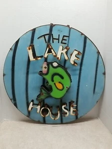 Metal sign, Rustic  Lake House , Man Cave ,vacation House, Farmhouse, Fishing - Picture 1 of 12