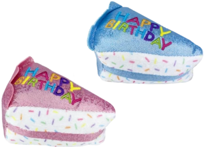 Multipet Happy Birthday Cake Slice Cat Toy 3"* - Image 1 of 2
