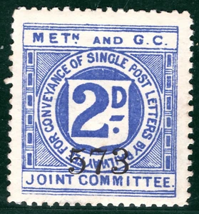 GB METROPOLITAN & GCJ RAILWAY Letter Stamp 2d (1906) Mint RARE FIRST ISSUE YOW73 - Picture 1 of 6