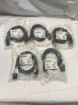 (5) Zebra Motorola 23844-00-00R AC line 7.5' 3-Wire 18WG 120 VAC  US plug  NEW - Image 1 of 4