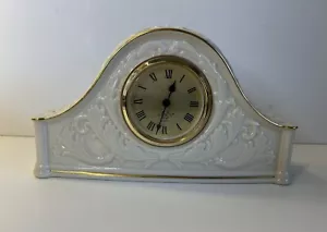 LENOX Chippendale Clock- Ivory with Gold Trim - Picture 1 of 8