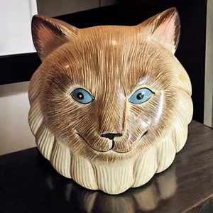 VTG Cat Refrigerator Fridge Magnet LG Tin Anthropomorphic Lion 3D Bouncy Spring - Picture 1 of 6