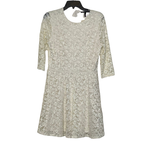 UNDERCOVER Abito Victoria's Secret taglia media panna pizzo foderato schiena aperta elasticizzato donna