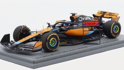 MCLAREN MCL60 N.81 1st POLE QATAR GP 2023 O.PIASTRI W/PIT BOARD 1:43 S8927 - Immagine 1 di 2
