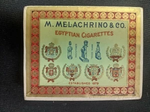 Paquete de cigarrillos de colección MELACHRINO & CO EGIPCIO caja vacía de tabaco - Imagen 1 de 6