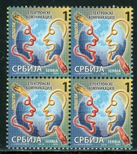 0646 SERBIA 2014 - Electronic Communications -Definitive Stamps - MNH Block of 4 - Picture 1 of 2