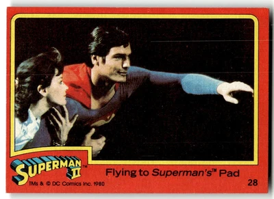 1980 Topps Superman II Card #28 Flying to Superman's Pad - Image 1 of 4