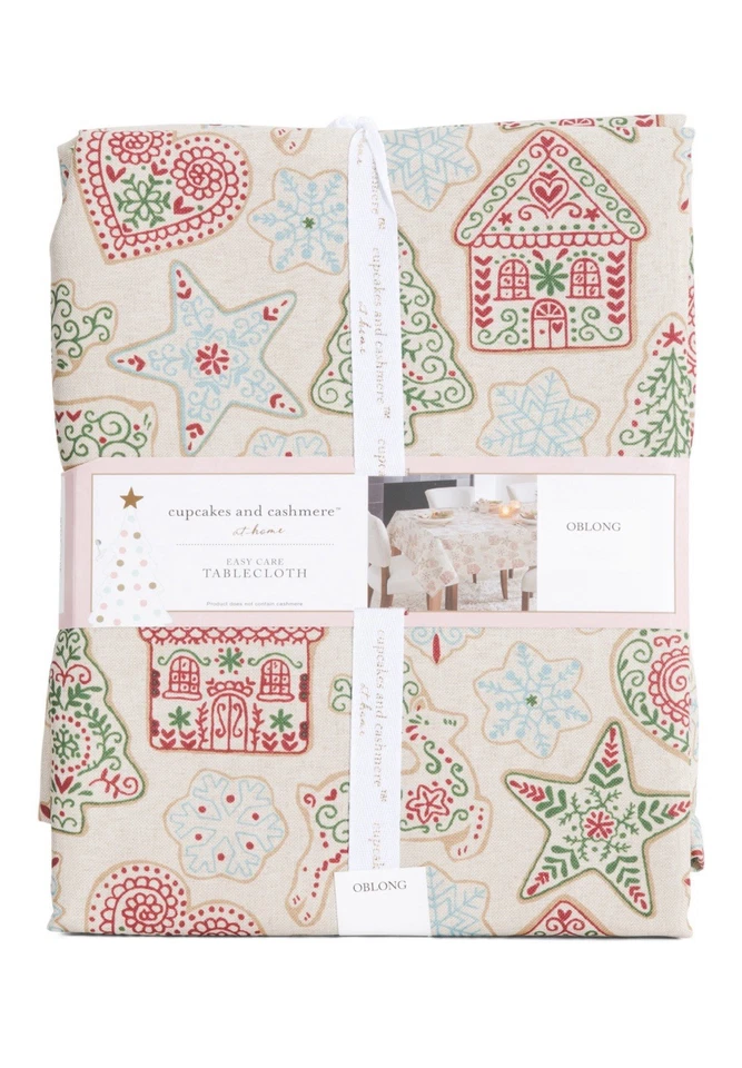 Cupcakes and Cashmere Christmas Gingerbread House Tablecloth 60x120” Holidays
