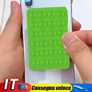 Silicone Suction Phone Case Adhesive Mount Anti-Slip Phone Holder(Green) - Afbeelding 1 van 9