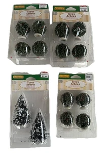 Árboles de pueblo LEMAX vintage 4 paquetes ¡NUEVO! ¡Paquete de 14 árboles! - Imagen 1 de 4
