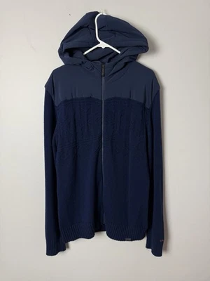 Kjus Vail Hoody Men's XL Blue Wool Zip Jacket EUC - Image 1 of 4