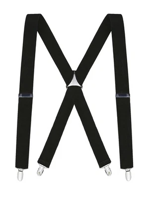 Buyless Fashion Suspenders for Men 48" Elastic Adjustable Straps 1 1/4" X Back - Image 1 of 4