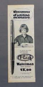 PUB PUBLICITE ANCIENNE ADVERT CLIPPING 161017/ STYLOS FLASH WATERMAN DES JEUNES - Imagen 1 de 1