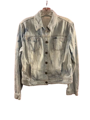 Chaqueta vaquera New York & Co NY Jeans para mujer, talla L 100 % algodón desgastada Foto 1 de 4