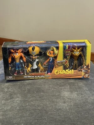 Jakks Pacific Crash Bandicoot Paquete de 4 Crash Dr. Neo Coco y Golden Crash 4.5" Foto 1 de 4