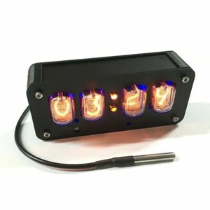 IN-12 Nixie Clock 4-Digit Nixie Tube Clock Time Date Temperature Auto Switching - Picture 1 of 8
