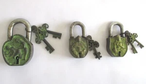 Brass padlocks Lot of three one erotic - Picture 1 of 10