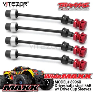 For Traxxas MAXX WideMaxx 8996X Extended Drive Shaft CVD & Sleeves w/ Wheel Hex - Picture 1 of 23