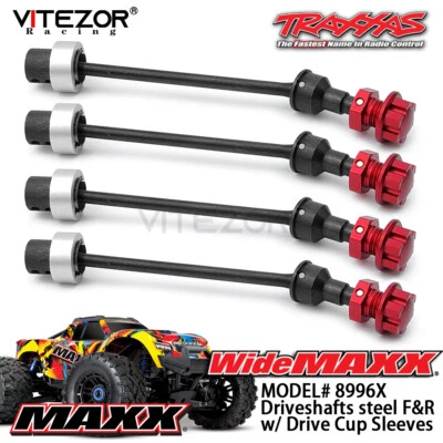 For Traxxas MAXX WideMaxx 8996X Extended Drive Shaft CVD & Sleeves w/ Wheel Hex - Image 1 of 4