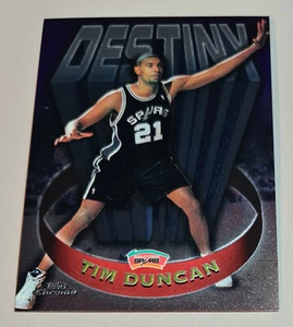 Tim Duncan # D8 Destiny Rookie NBA 1997-98 Topps Chrome Spurs EN Mint Vintage - Bild 1 von 7