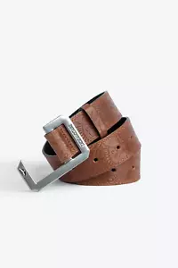 Zadig & Voltaire Cecilia geprägter Ledergürtel tawny/braun metallisch Größe 1 - Neu mit Etikett - Bild 1 von 12