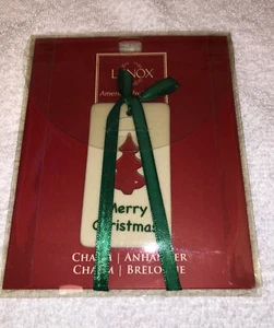 LENOX Charm Christmas Ornament MERRY CHRISTMAS Porcelain 2.8"  New - Picture 1 of 3