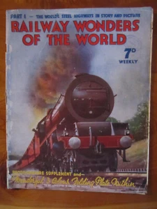 MAGAZINE RAILWAY WONDERS OF THE WORLD FEBRUARY 1 , 1935 PART 1 ** GREAT ** - Picture 1 of 1