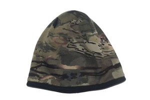 Under Armour Men Reversible Ua Forest Camo/Blaze Orange Hunting Beanie Cap OSFM - Picture 1 of 11